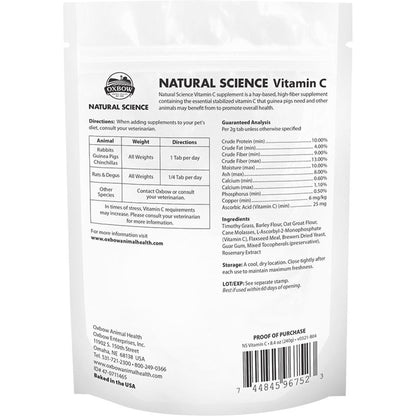 Oxbow Natural Science Vitamin C Supplement for Small Animals